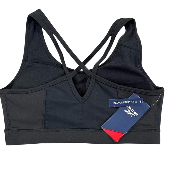 Reebok Women's Large Black Sports Bra - Picture 2 of 6